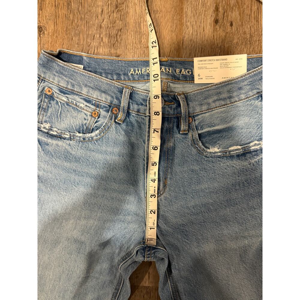 American Eagle Women’s 90’s Low Rise Straight Jean Size 6 - Picture 11 of 12